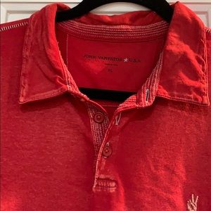 Men’s Vintage washed short sleeve polo shirt
